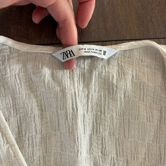 Zara White Button Front Maxi Dress, Size Medium - Picture 3 of 8